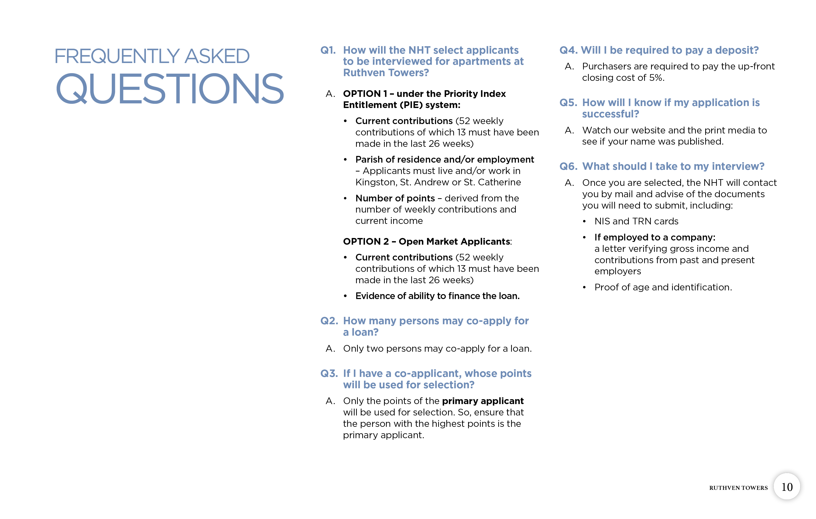 Ruthven Towers for Modern Living and Convenience National Housing Trust